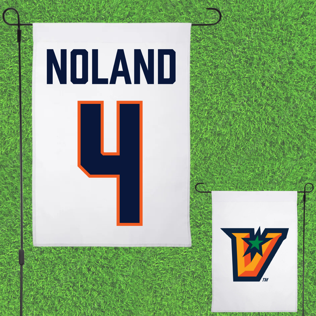 The University of Texas Rio Grande Valley Football White Garden Flag - #4 Xayvion Noland