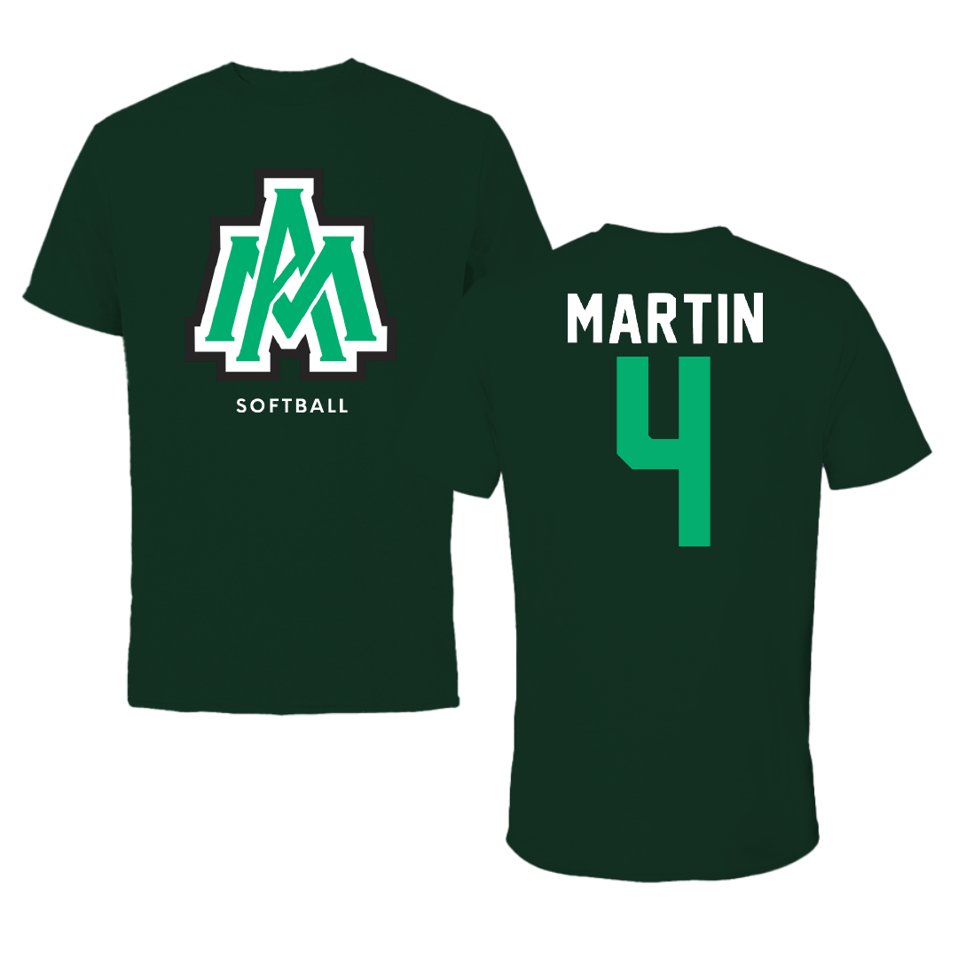 University of Arkansas-Monticello Softball Forest Green Tee - #4 Makenzie Martin