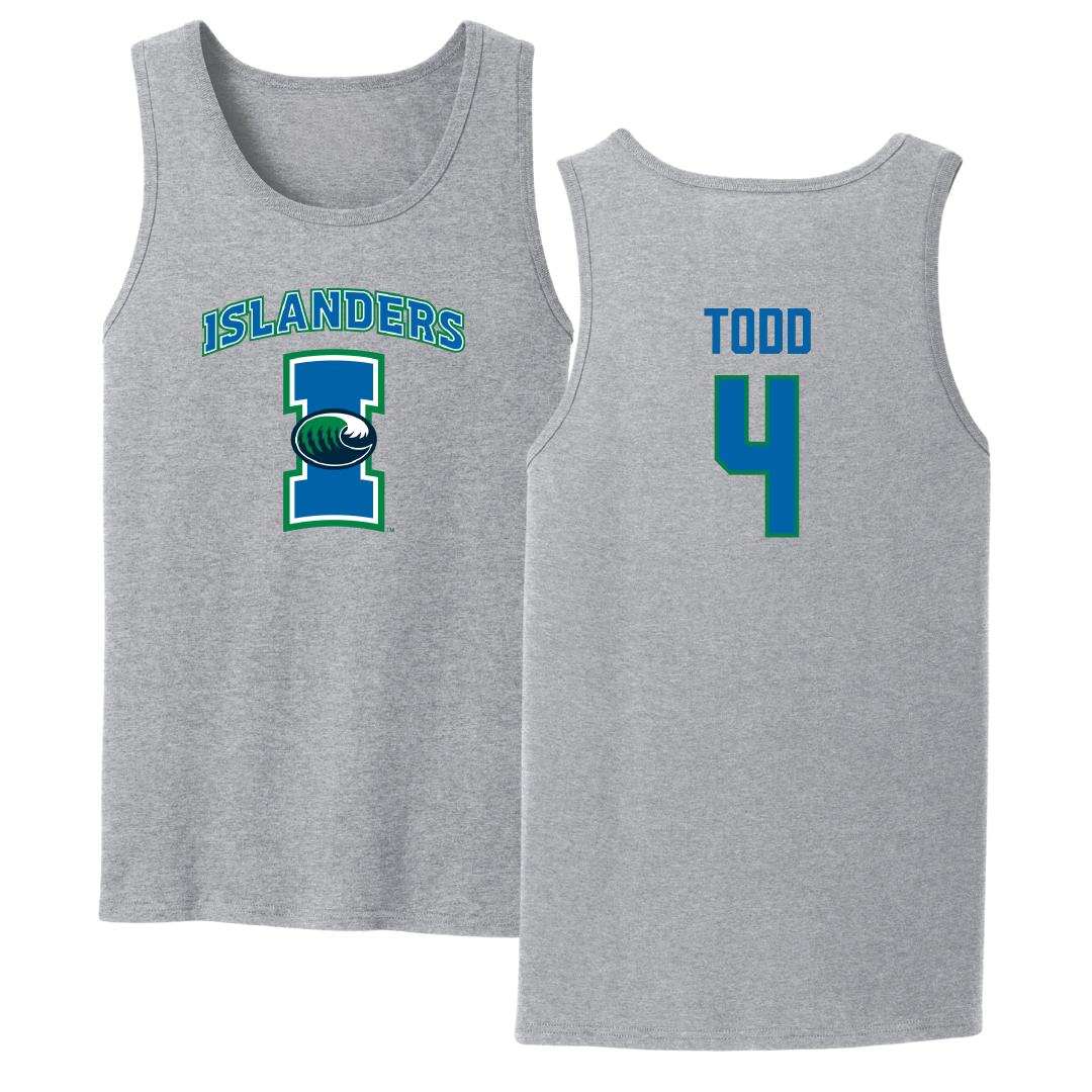 Texas A&M University-Corpus Christi Softball Sport Gray Tank Top - #4 Riley Todd