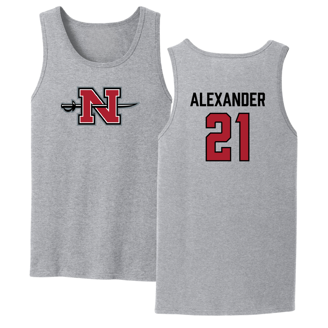 Nicholls State University Basketball Sport Gray Tank Top - #21 Lexi Alexander