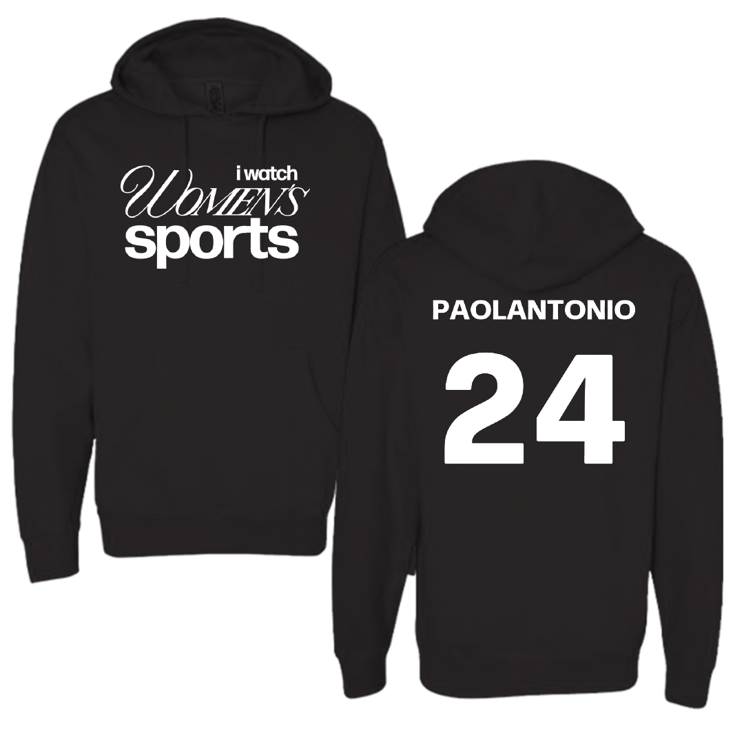 Bryant University Softball Black WHM Hoodie - #24 Caroline Paolantonio