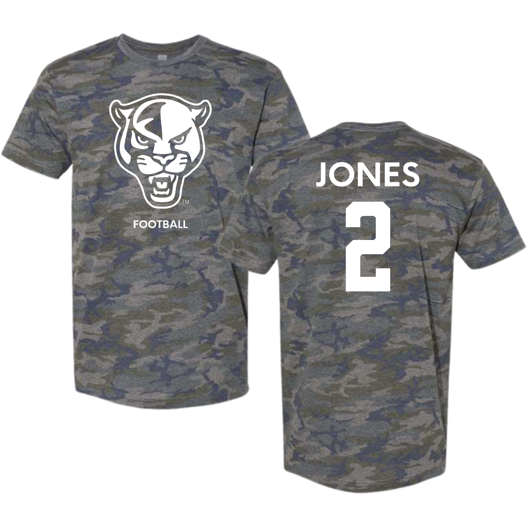 Florida International University Football Vintage Camo Tee - #2 Amari Jones
