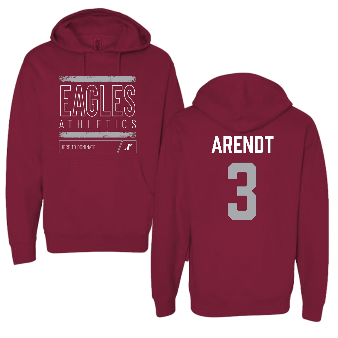 University of Wisconsin-La Crosse Football Maroon Dominate Hoodie - #3 Keaton Arendt