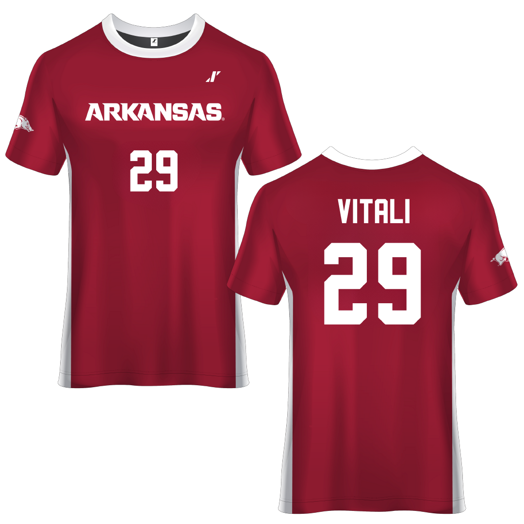 University of Arkansas Red Soccer Jersey - #29 Evie Vitali