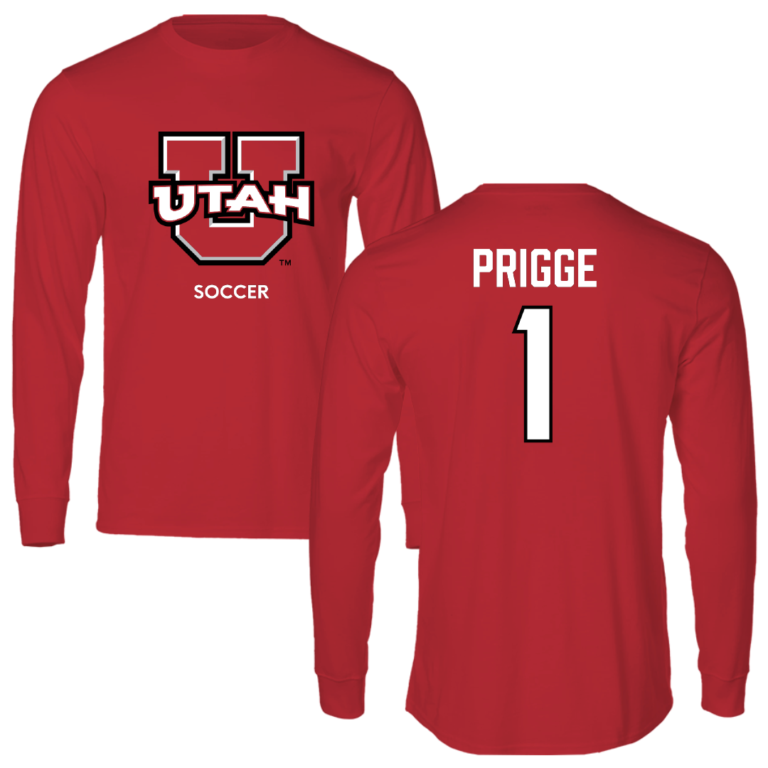 University of Utah Soccer (W) Red Utes Long Sleeve - #1 Taylor Prigge