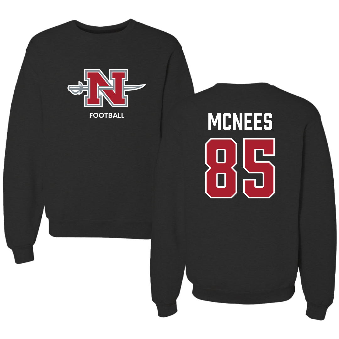 Nicholls State University Football Black Mascot Crewneck - #85 Christian Mcnees