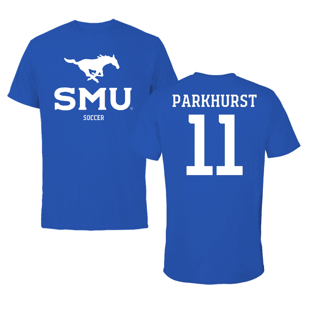 Southern Methodist University Soccer (W) Blue Mascot Performance Tee - #11 Zoë Parkhurst
