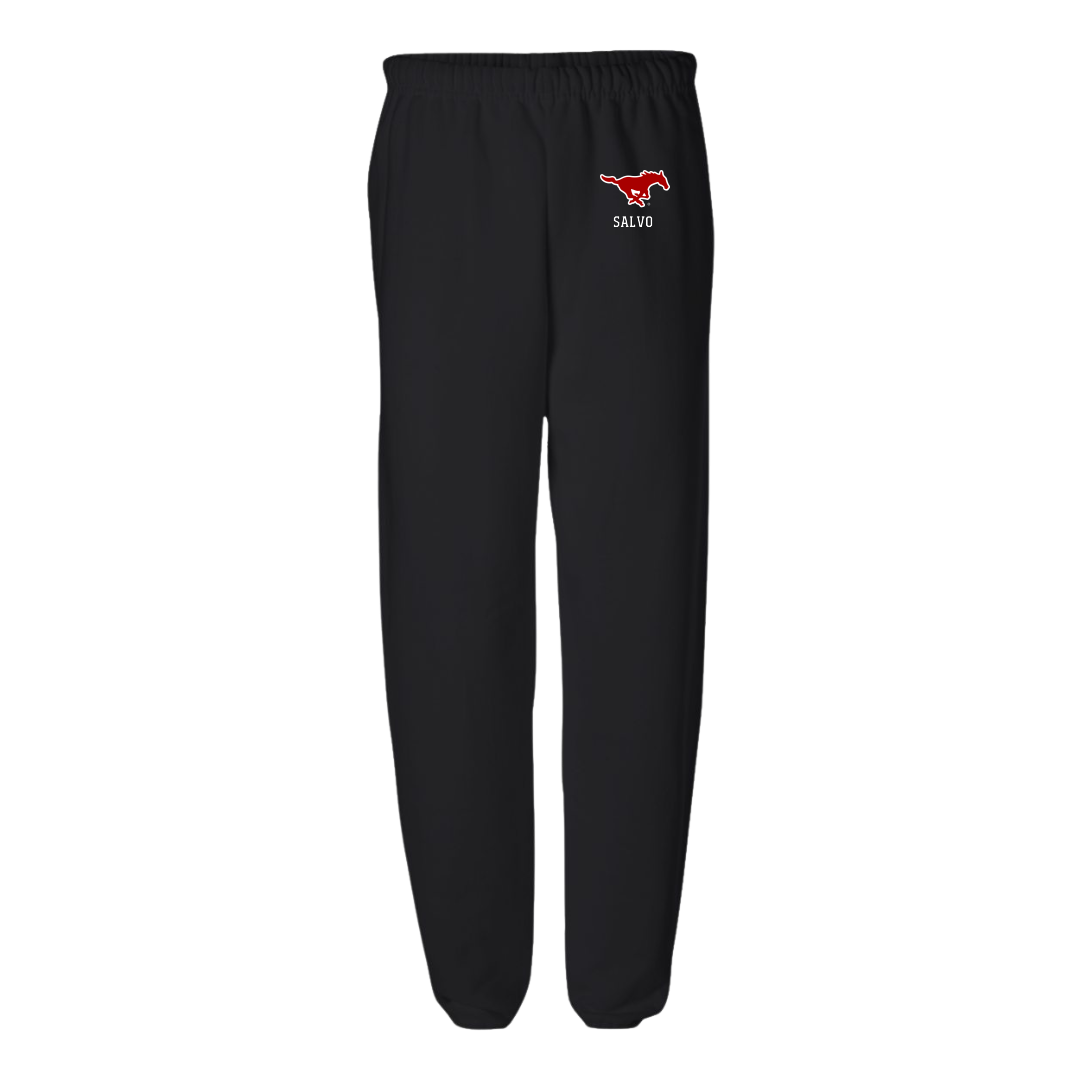 Southern Methodist University Soccer (M) Black Sweatpants - #6 Alex Salvo