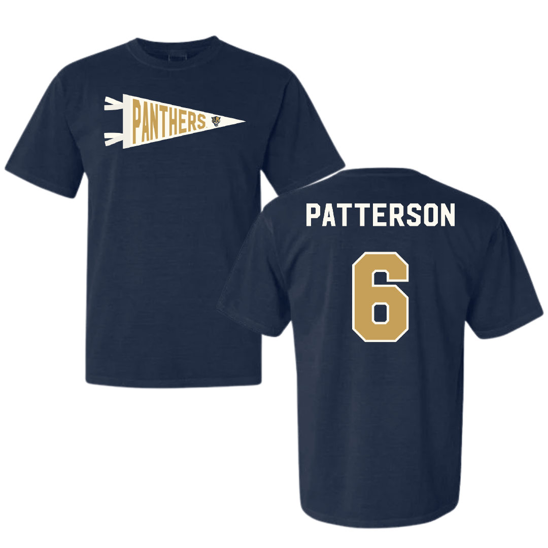 Florida International University Football Navy Pennant Comfort Colors Tee - #6 Antonio Patterson