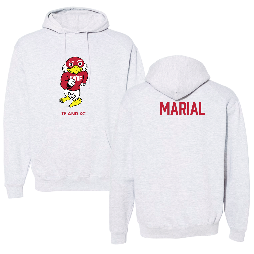 University of Wisconsin-River Falls TF and XC Light Gray Hoodie - Yaih Marial