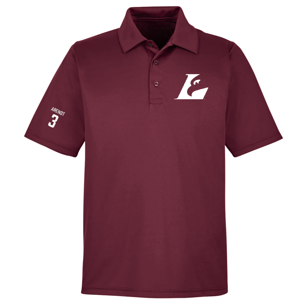University of Wisconsin-La Crosse Football Maroon Polo - #3 Keaton Arendt