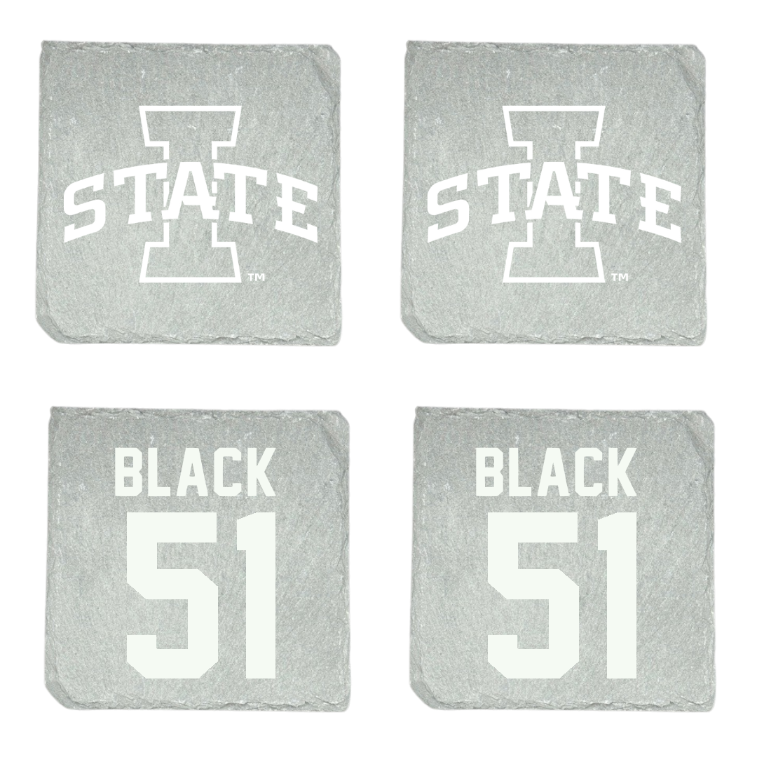 Iowa State University Football Stone Coaster (4 Pack)  - #51 Brendan Black