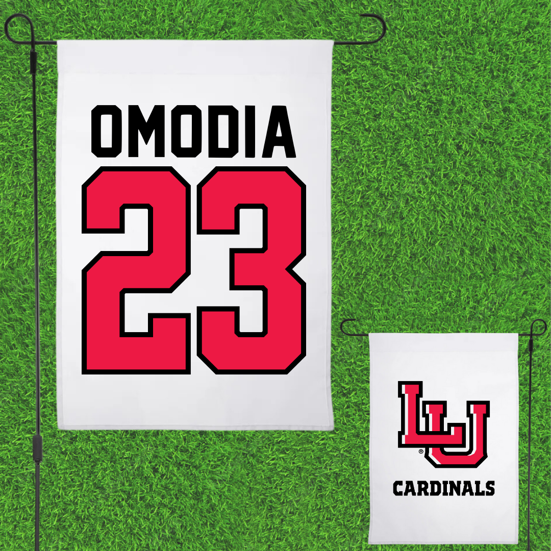 Lamar University Football White Garden Flag - #23 Paul Omodia