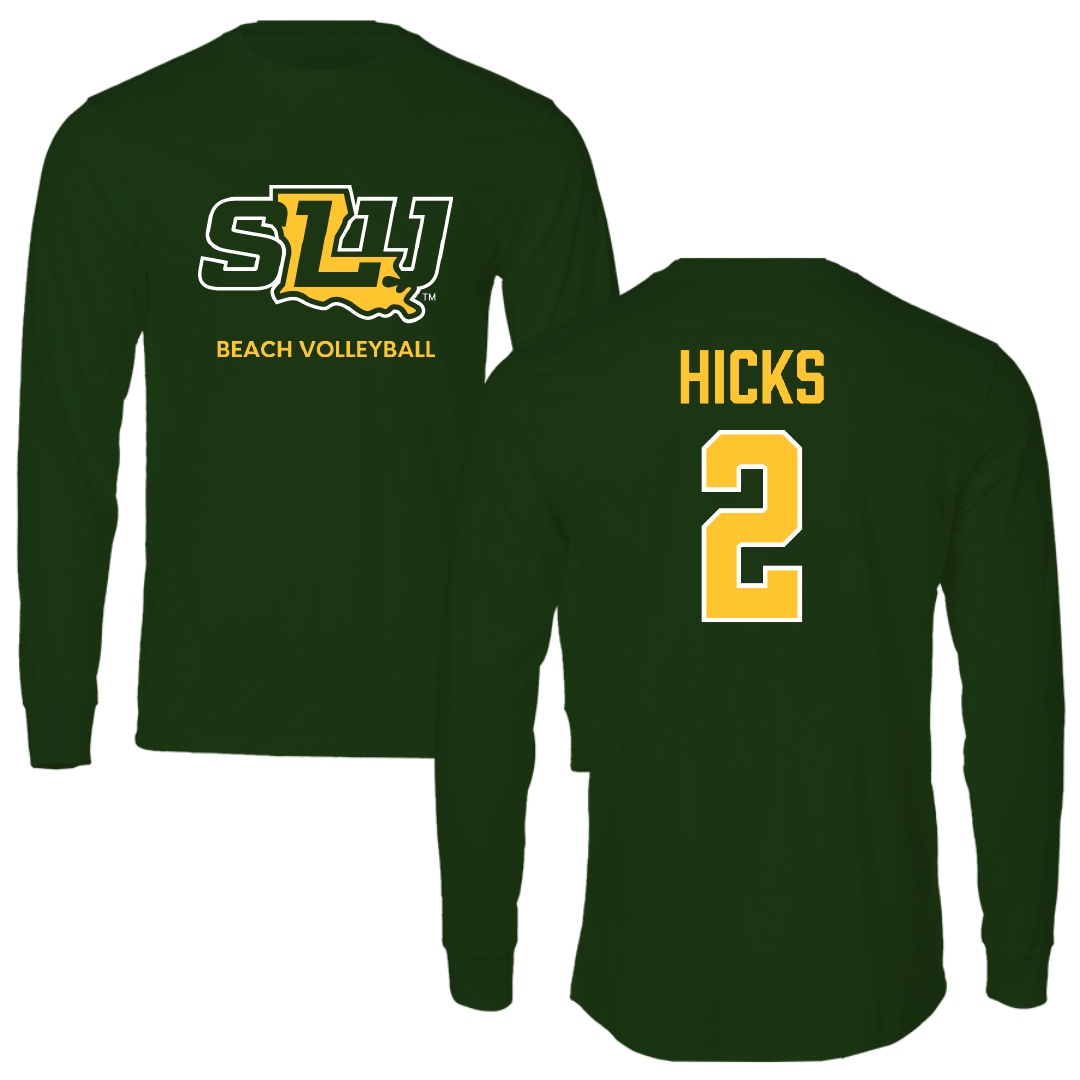 Southeastern Louisiana University Beach Volleyball Forest Green Long Sleeve - #2 Makayla Hicks