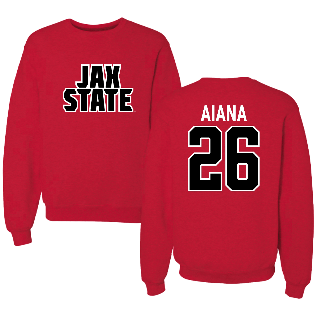 Jacksonville State University Volleyball Red Crewneck - #26 Hana Aiana