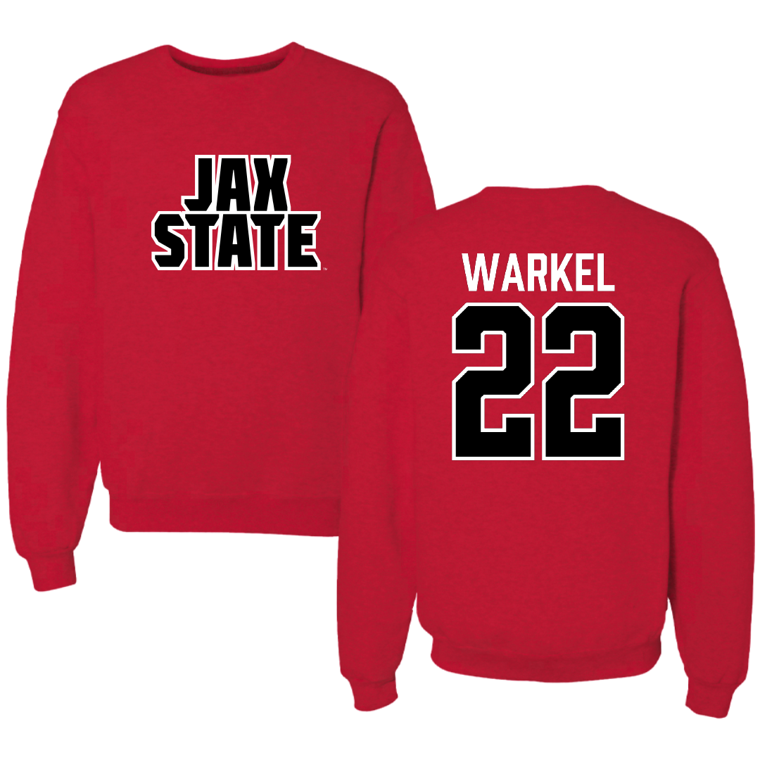 Jacksonville State University Bowling Red Crewneck - #22 Anna Warkel