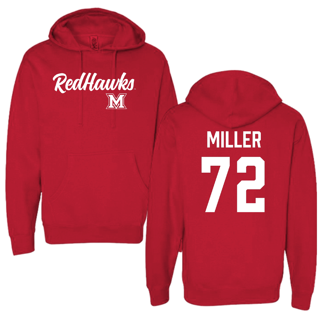 Miami University (Ohio) Softball Red General Hoodie - #72 Lindsey Miller