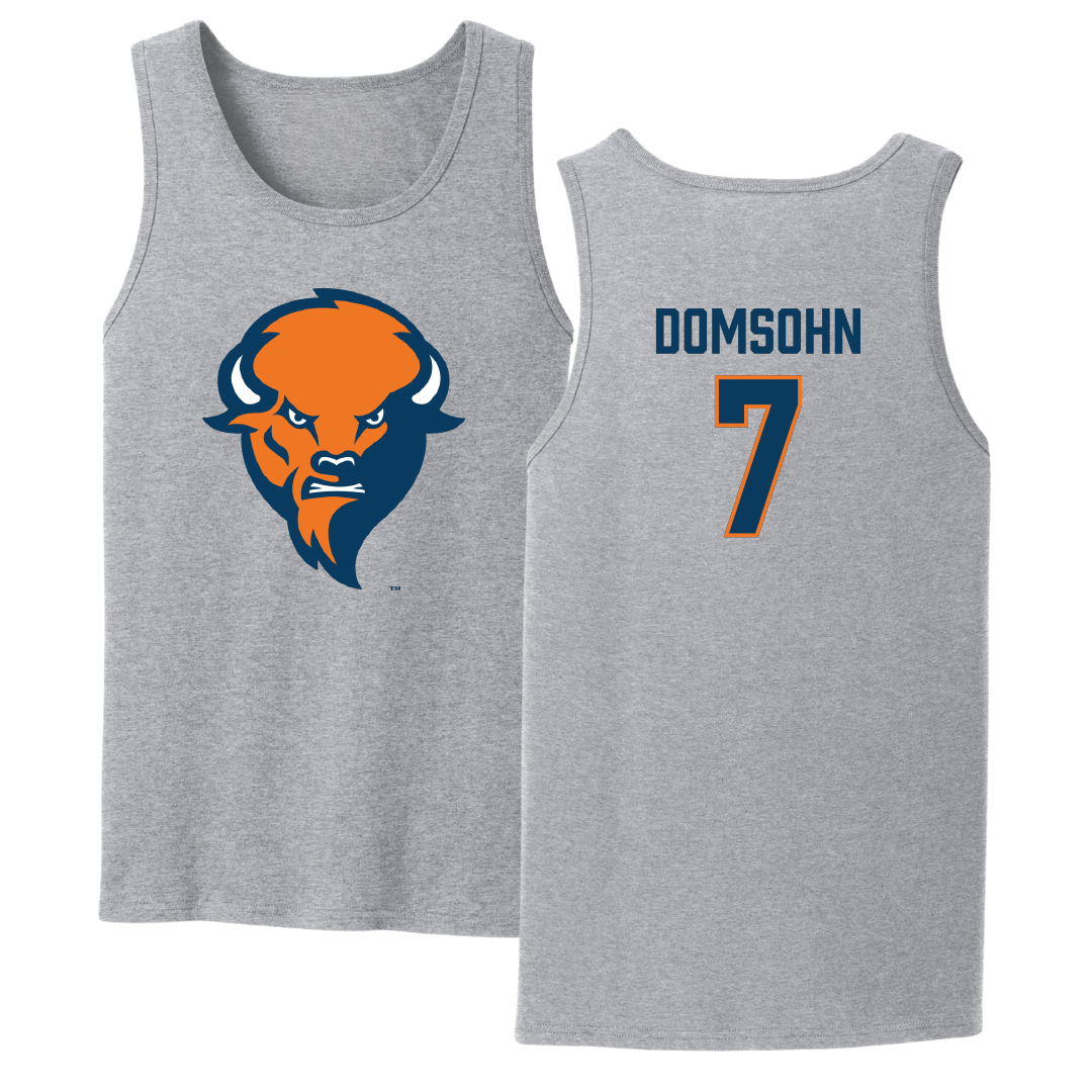 Bucknell University Soccer Sport Gray Tank Top - #7 Zane Domsohn