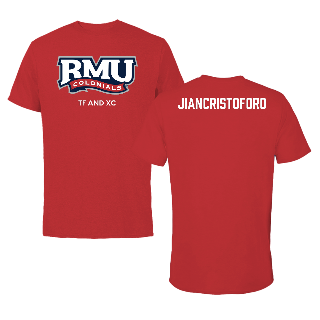 Robert Morris University TF and XC Red Colonials Performance Tee - Emma Jiancristoforo