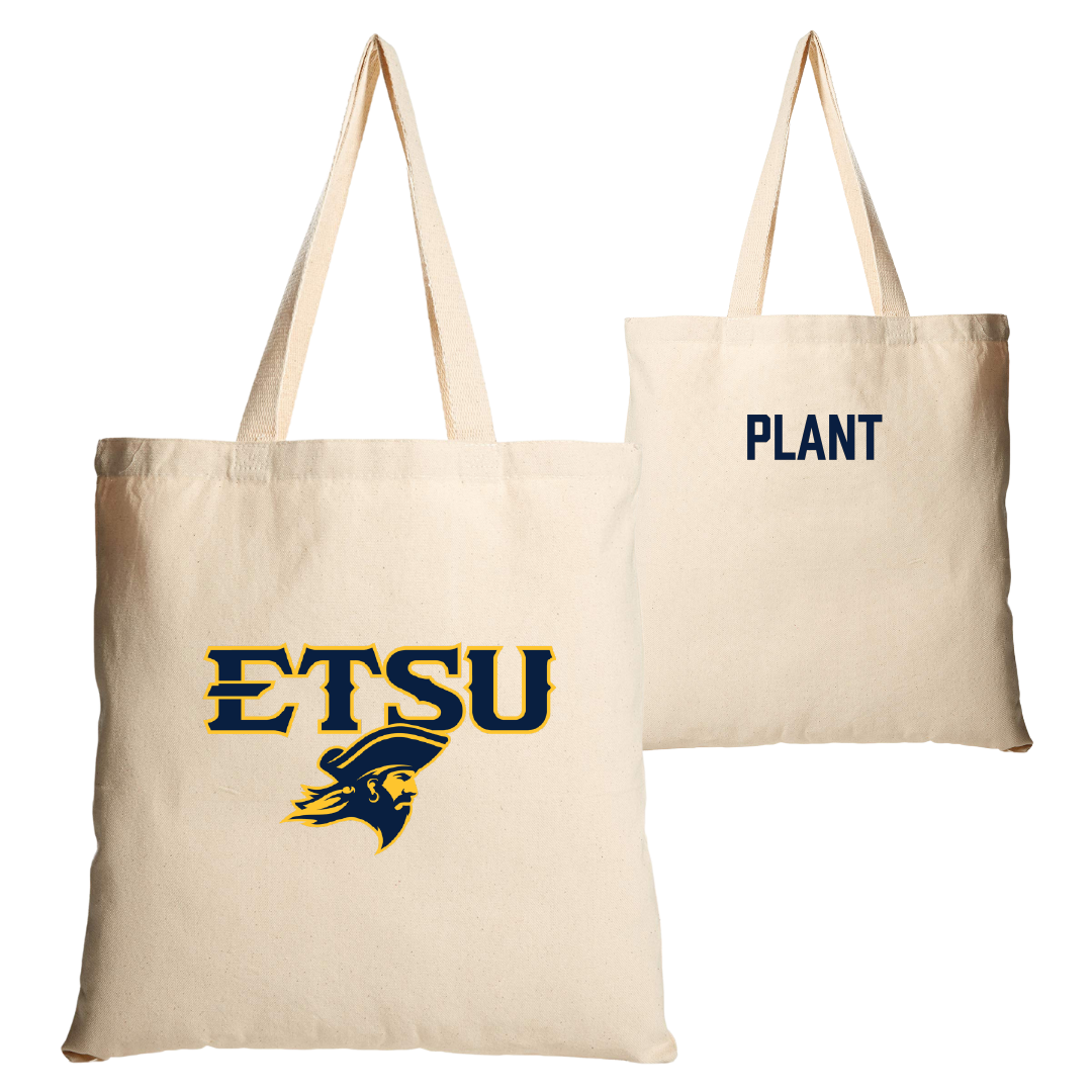 East Tennessee State University Triathlon Tan Canvas Tote Bag - Sarah Plant