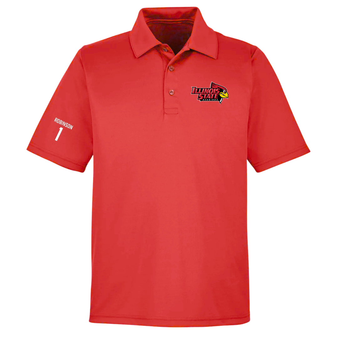 Illinois State University Baseball Red Polo - #1 Shai Robinson