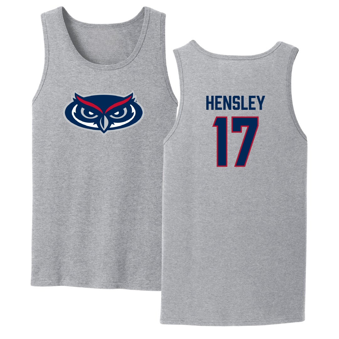 Florida Atlantic University Volleyball Sport Gray Tank Top - #17 Victoria Hensley
