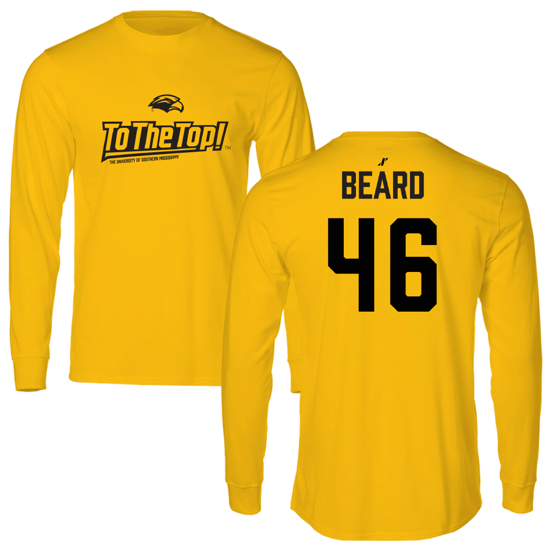 The University of Southern Mississippi Football Gold General Performance Long Sleeve - #46 Luke Beard