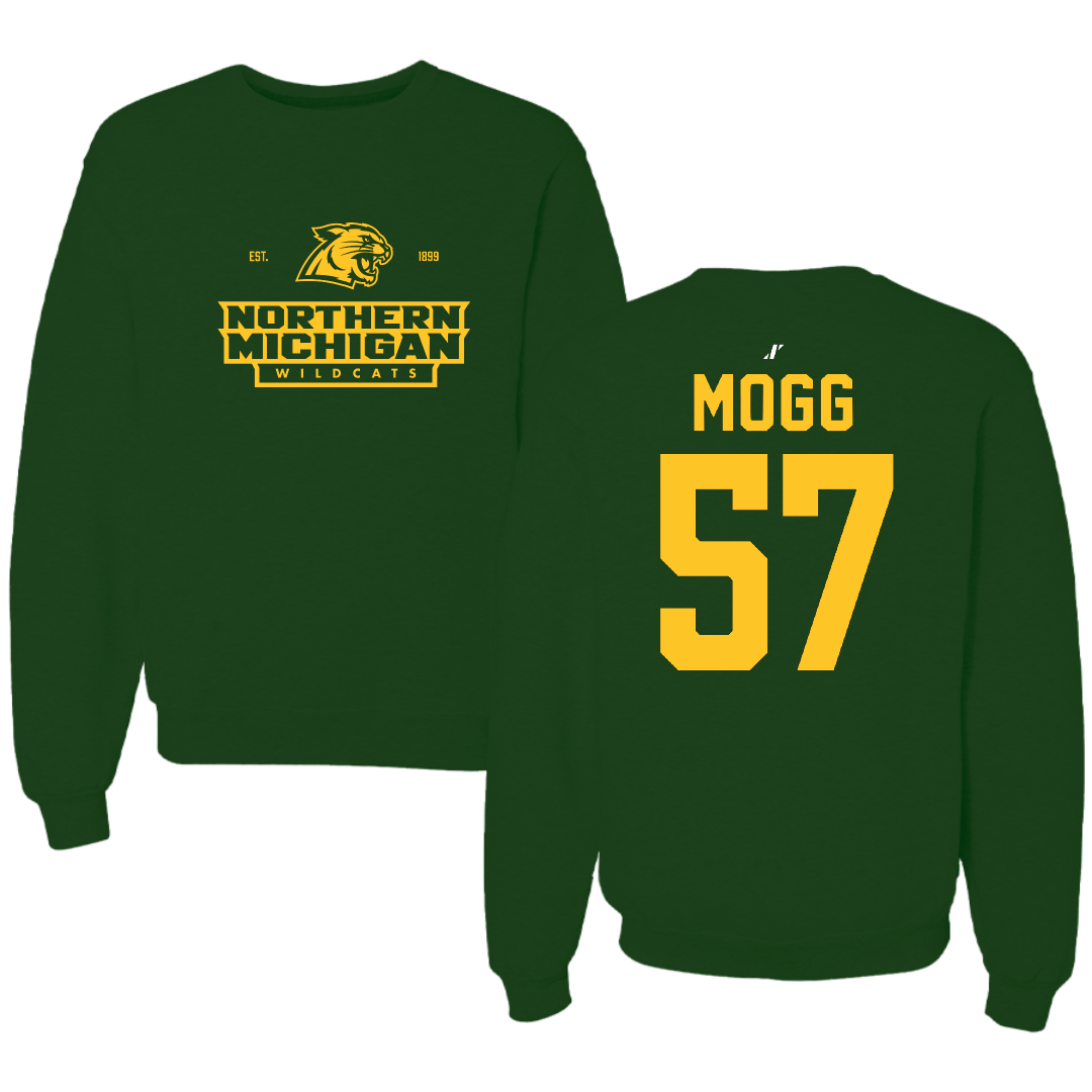 Northern Michigan University Football Forest Green General Crewneck - #57 Logan Mogg