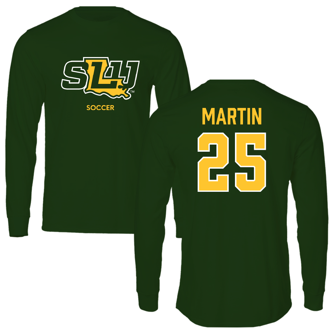 Southeastern Louisiana University Soccer (W) Forest Green Performance Long Sleeve - #25 Mia Martin