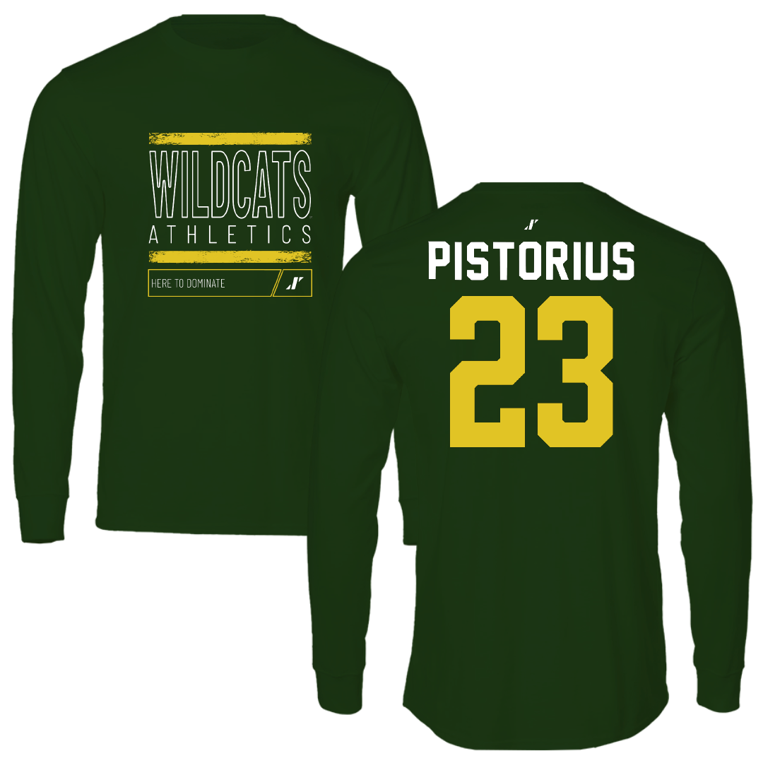 Northern Michigan University Soccer Forest Green Dominate Performance Long Sleeve - #23 Molly Pistorius