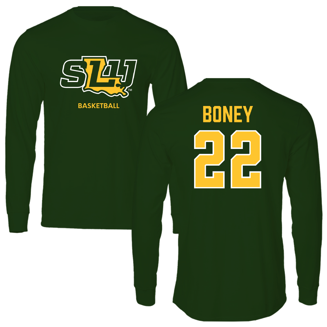 Southeastern Louisiana University Basketball (M) Forest Green Long Sleeve - #22 Asher Boney
