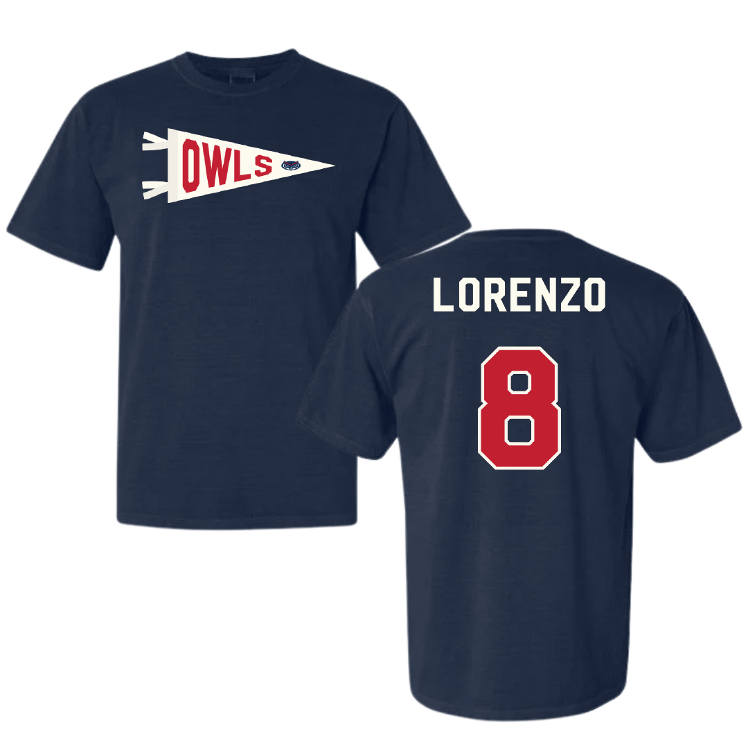 Florida Atlantic University Softball Navy Pennant Comfort Colors Tee - #8 Brooklyn Lorenzo