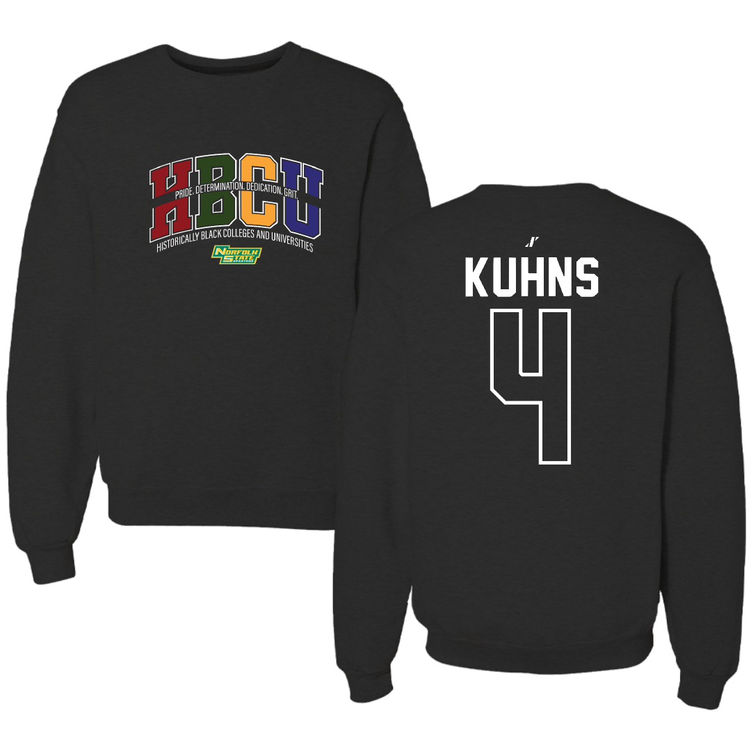 Norfolk State University Football Black HBCU Crewneck - #4 Otto Kuhns