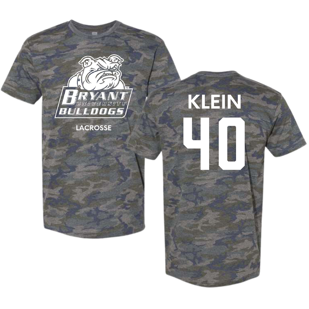 Bryant University Lacrosse (M) Vintage Camo Tee - #40 Sam Klein
