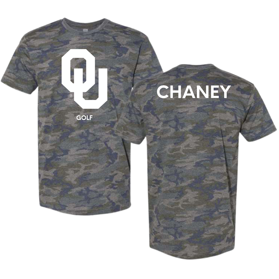 University of Oklahoma Golf (W) Vintage Camo Tee - Reagan Chaney