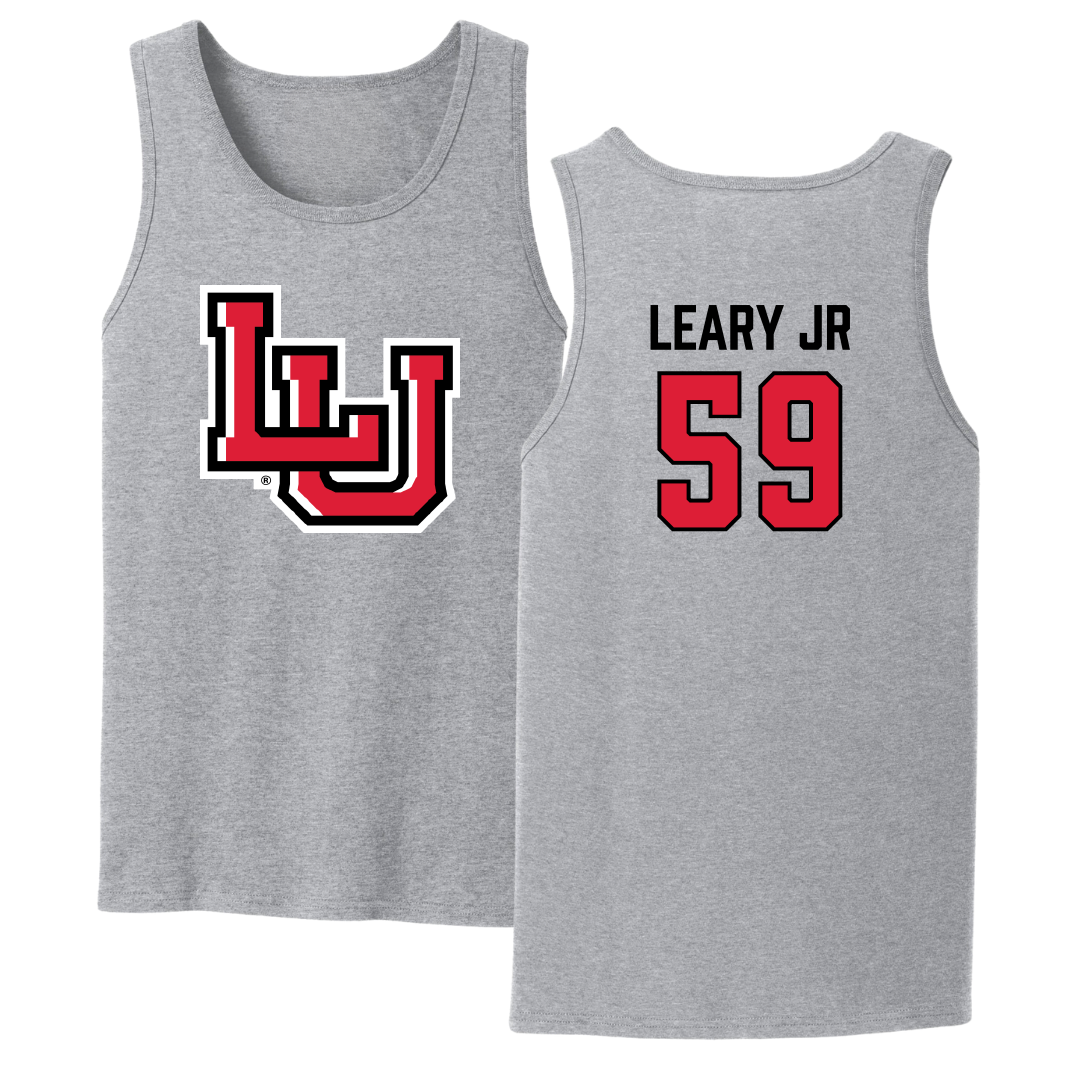 Lamar University Football Sport Gray Tank Top - #59 Lonnie Leary Jr