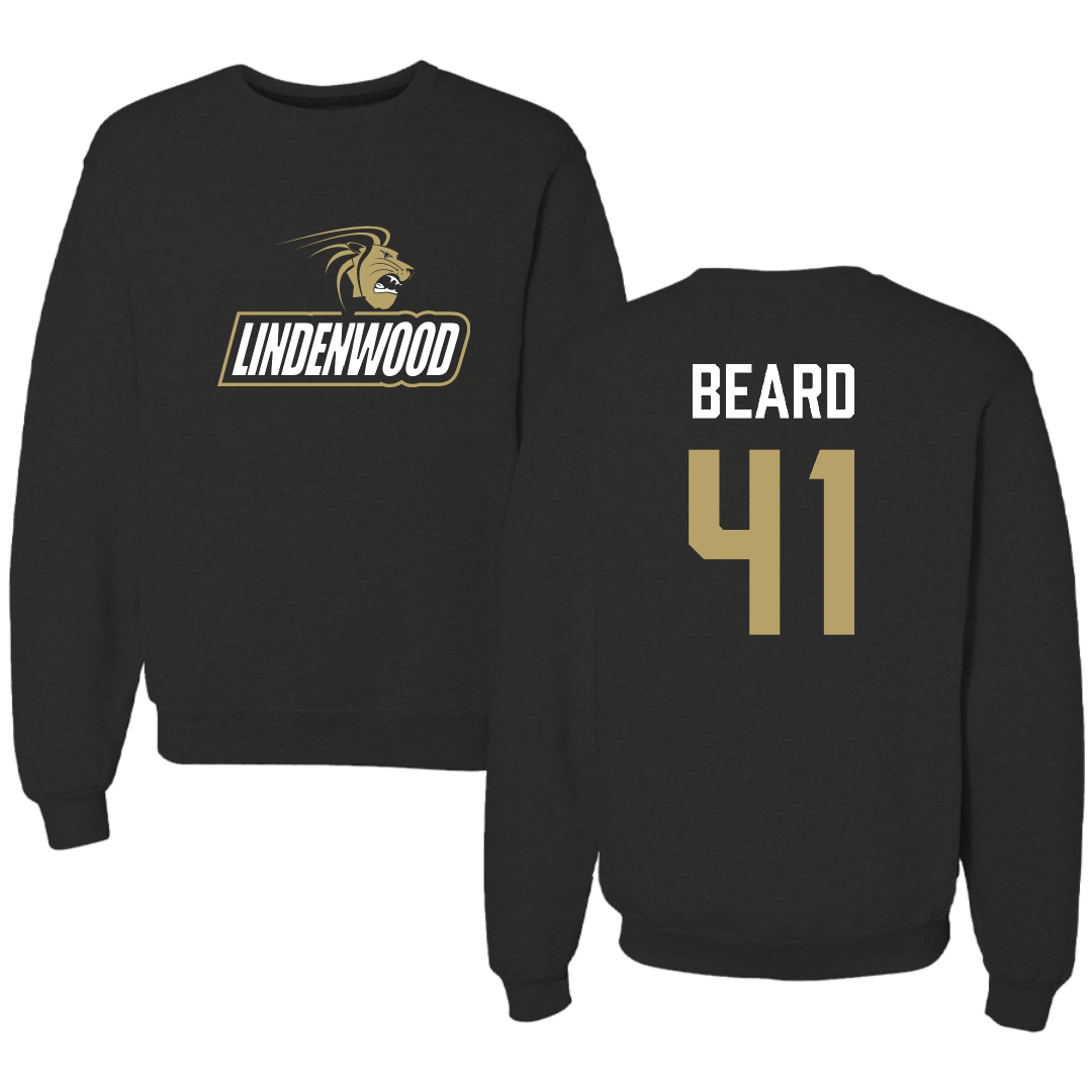 Lindenwood University Football Black Crewneck - #41 Ethan Beard