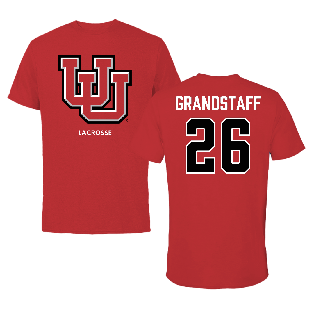 University of Utah Lacrosse (M) Red Performance Tee - #26 Brady Grandstaff