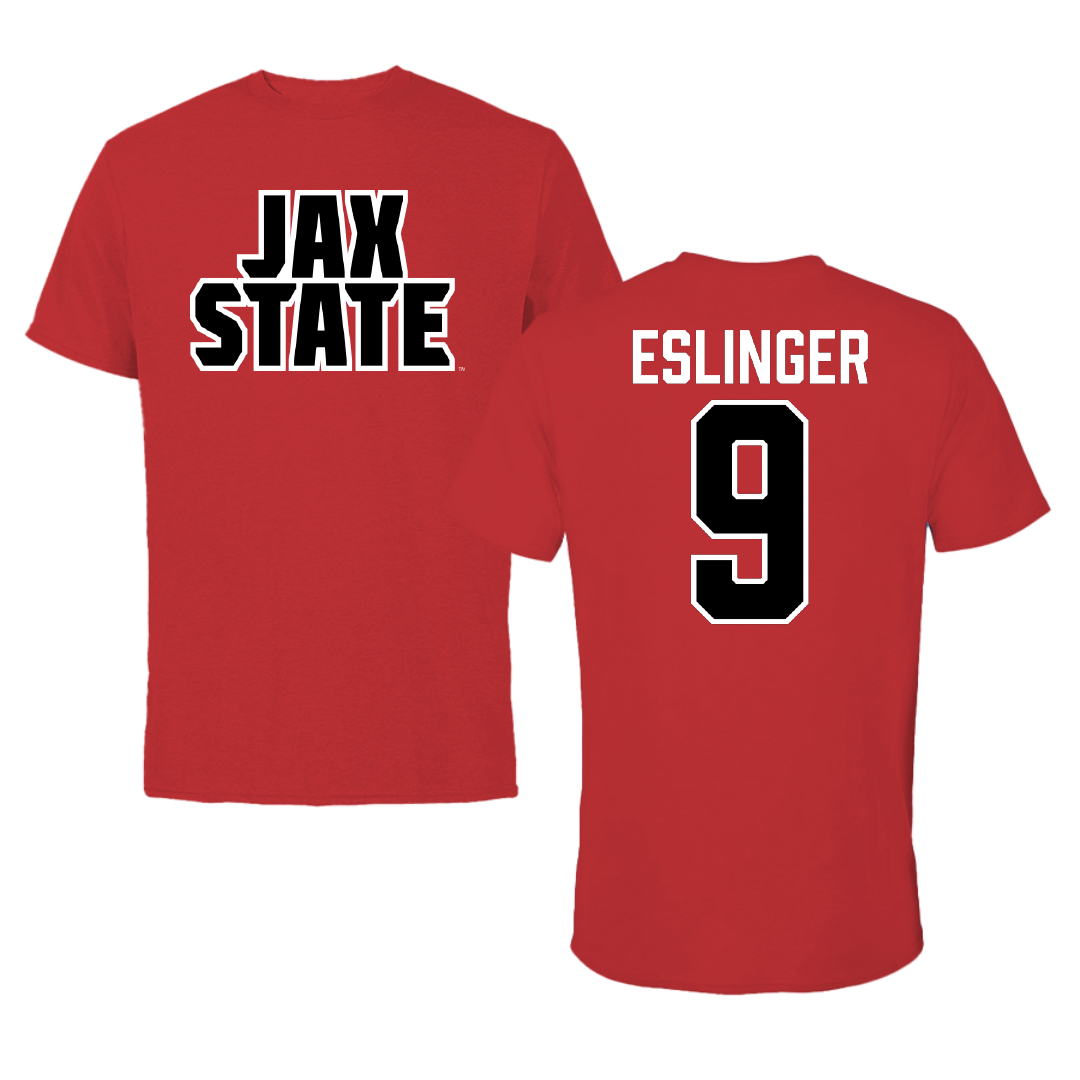 Jacksonville State University Softball Red Performance Tee - #9 Jordan Eslinger