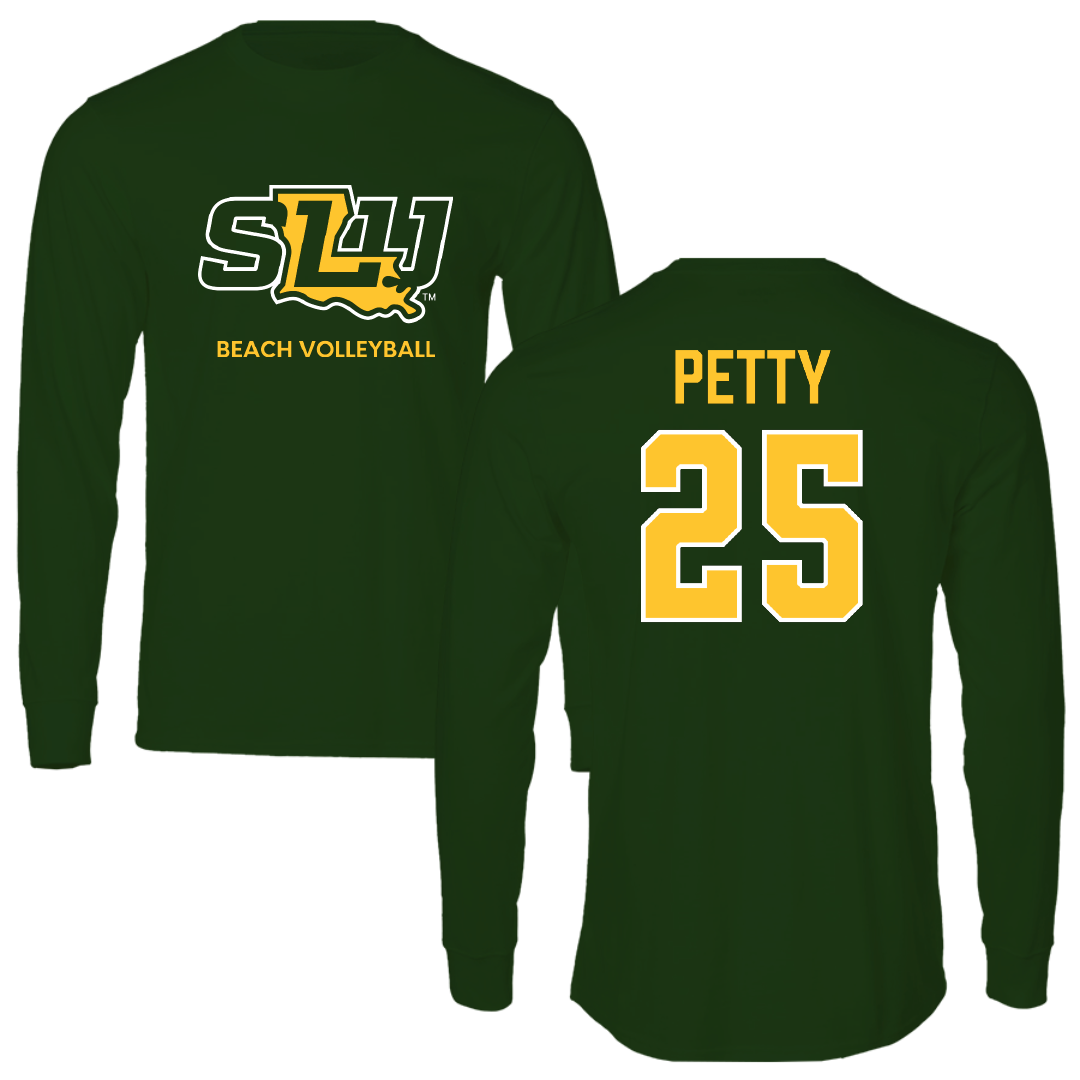 Southeastern Louisiana University Beach Volleyball Forest Green Performance Long Sleeve - #25 Carley Petty