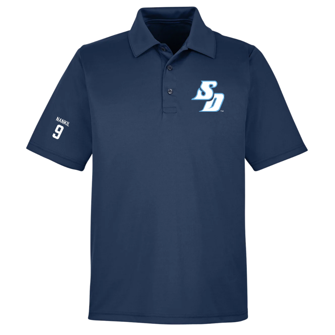 University of San Diego Football Navy Polo - #9 Dom Nankil