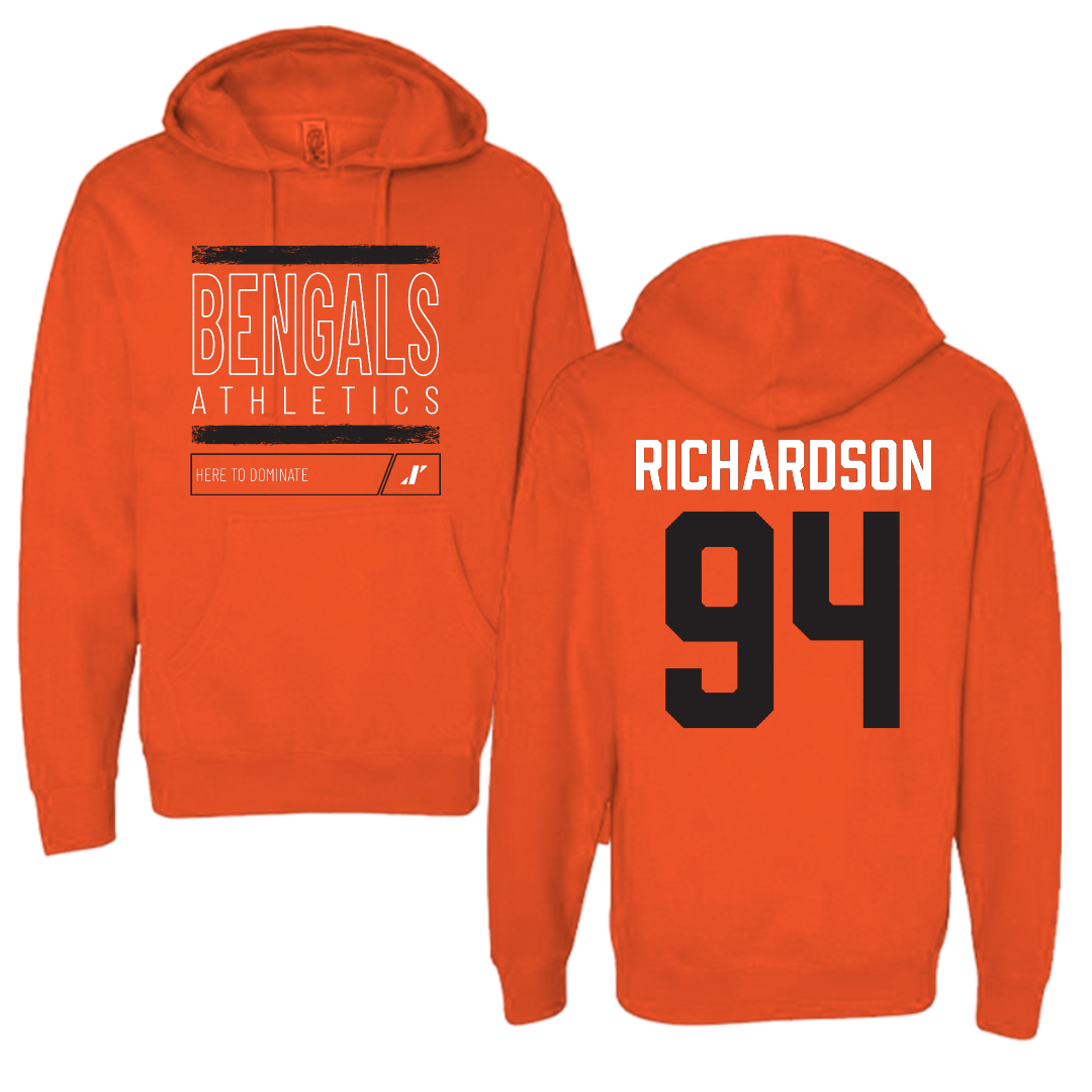 Idaho State University Football Orange Dominate Hoodie - #94 Malik Richardson