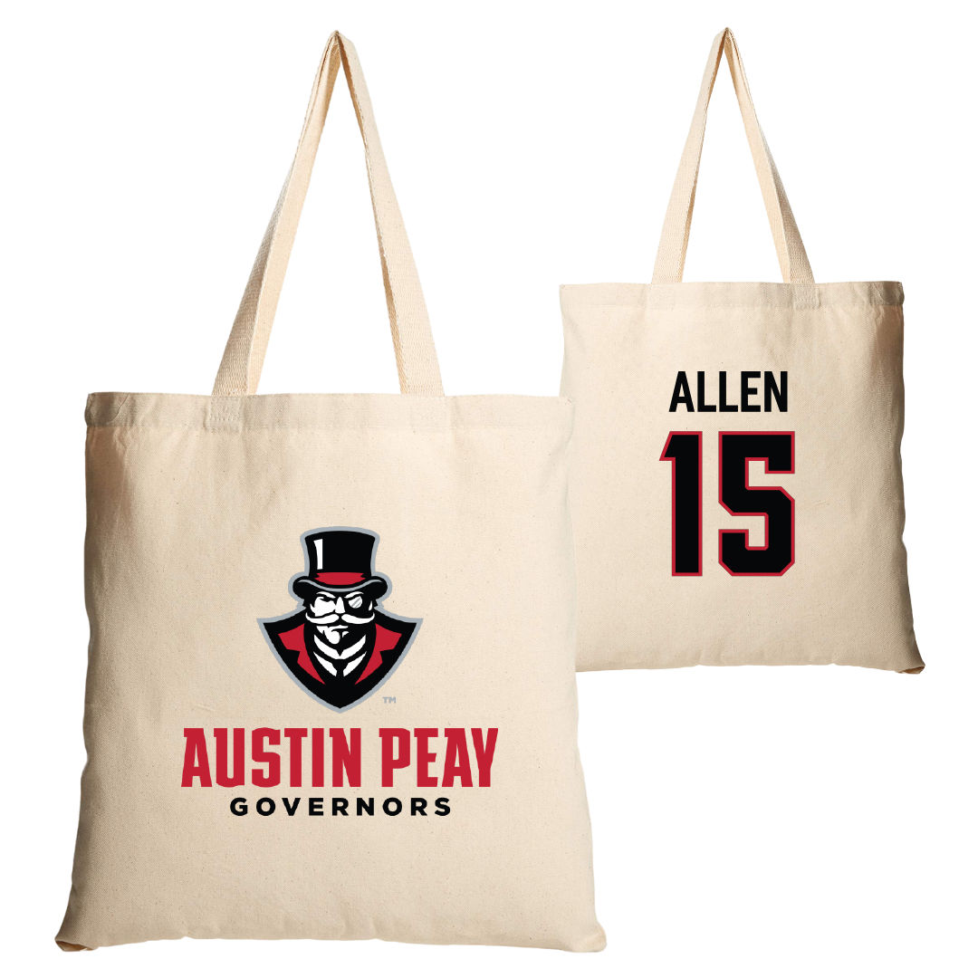 Austin Peay State University Football Tan Canvas Tote Bag - #15 Chase Allen