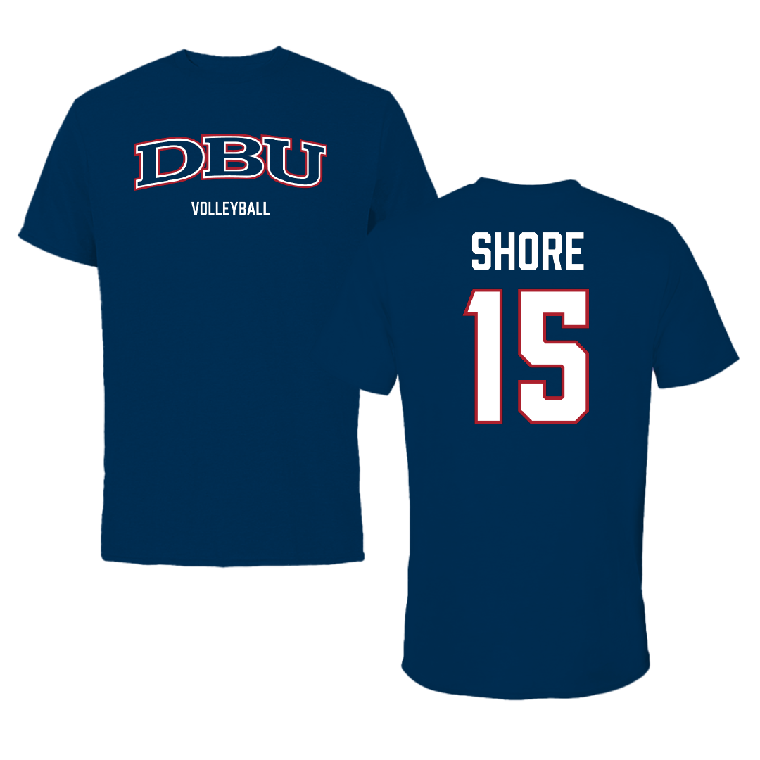 Dallas Baptist University Volleyball (W) Navy Tee - #15 Shaylee Shore