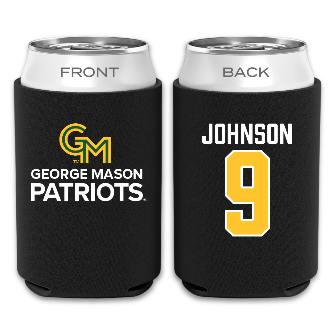 George Mason University Basketball Black Can Cooler - #9 Kam Johnson