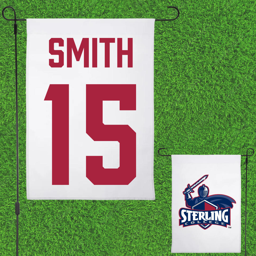 Sterling College Basketball White Garden Flag - #15 Julian Smith