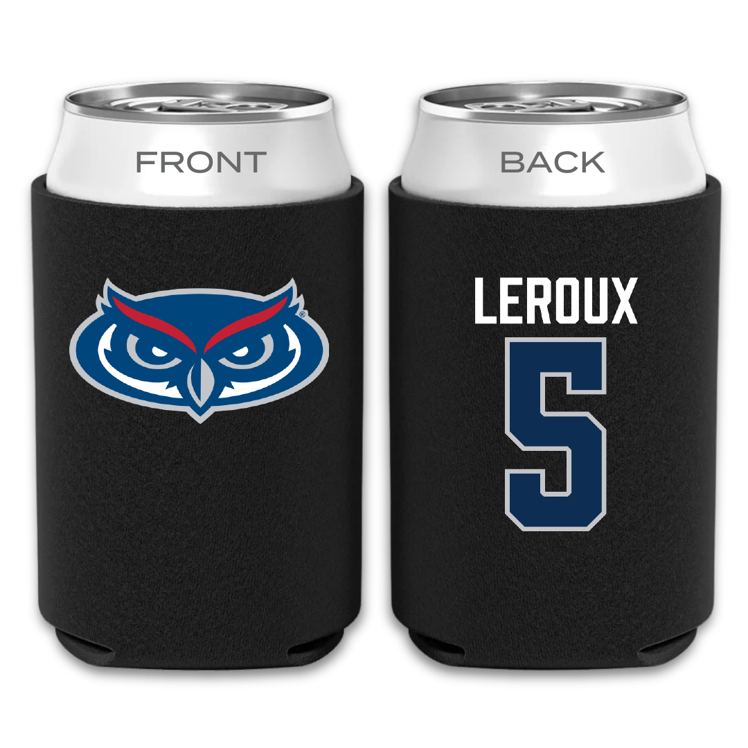 Florida Atlantic University Baseball Black Can Cooler - #5 Brando Leroux