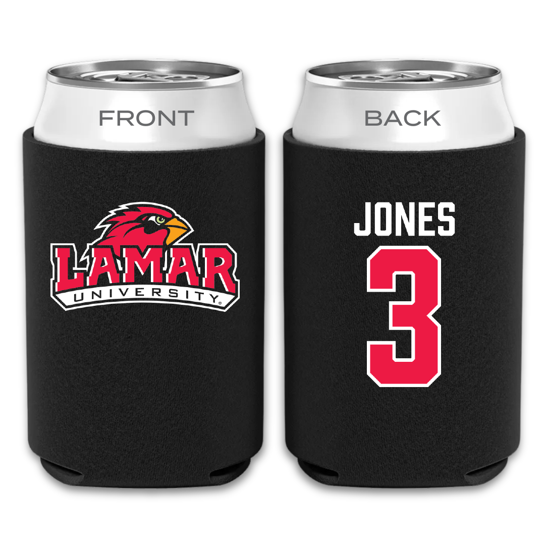 Lamar University Football Black Can Cooler - #3 Izaha Jones