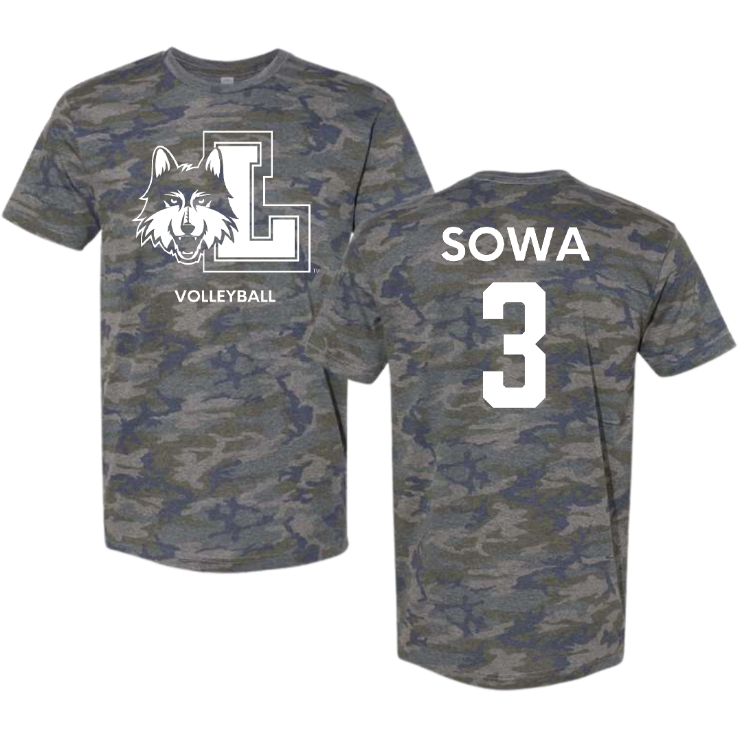 Loyola University-Chicago Volleyball (M) Vintage Camo Tee - #3 JJ Sowa