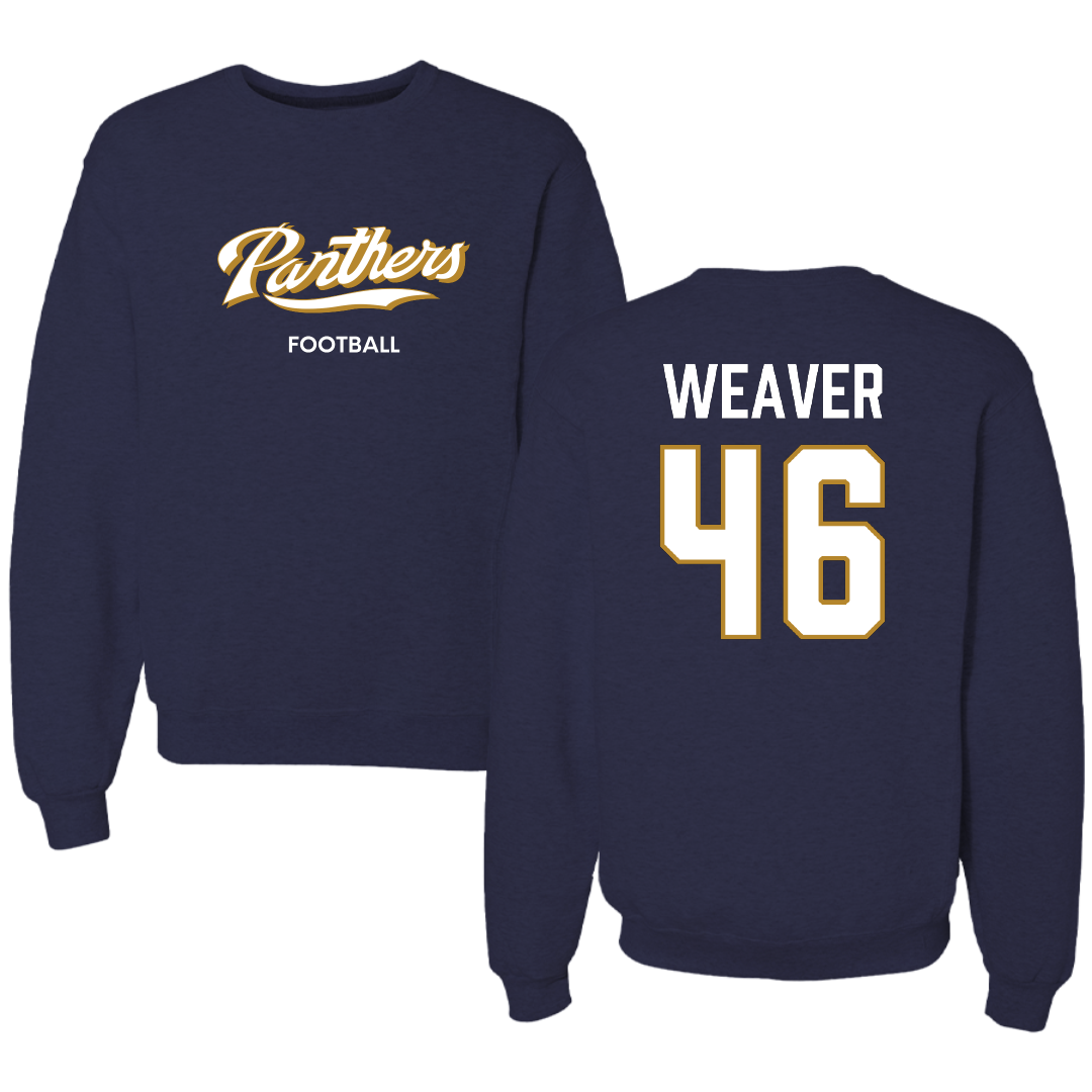 Florida International University Football Navy Panthers Crewneck - #46 Atavious Weaver